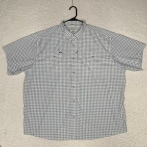 Poncho Fishing Shirt Mens 3XL Regular Fit Button Up Gray Lightweight (STAINS)